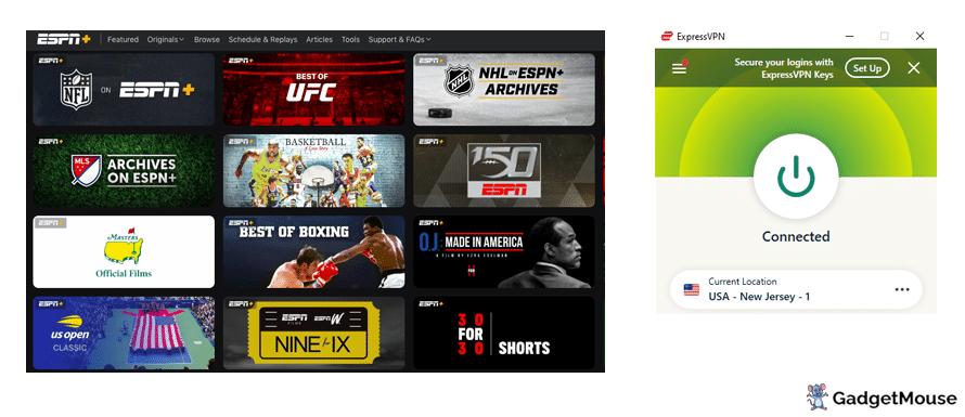 Unlock ESPN+ using ExpressVPN
