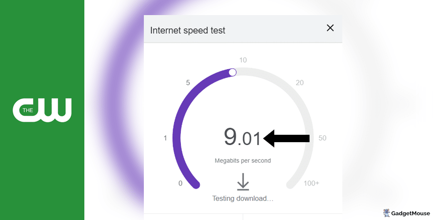 Check internet speed with The CW
