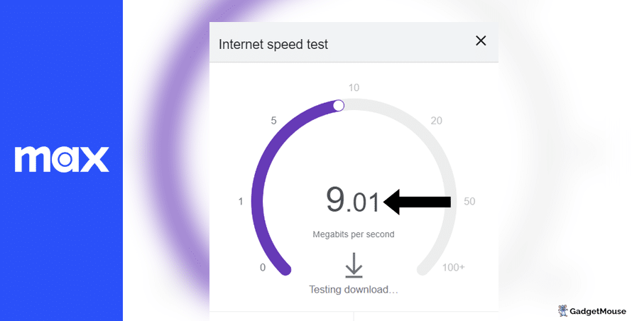 Run an internet speed test to see if a poor connection is affecting Max
