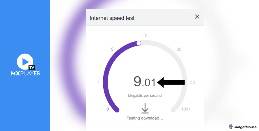 MX Player internet speed
