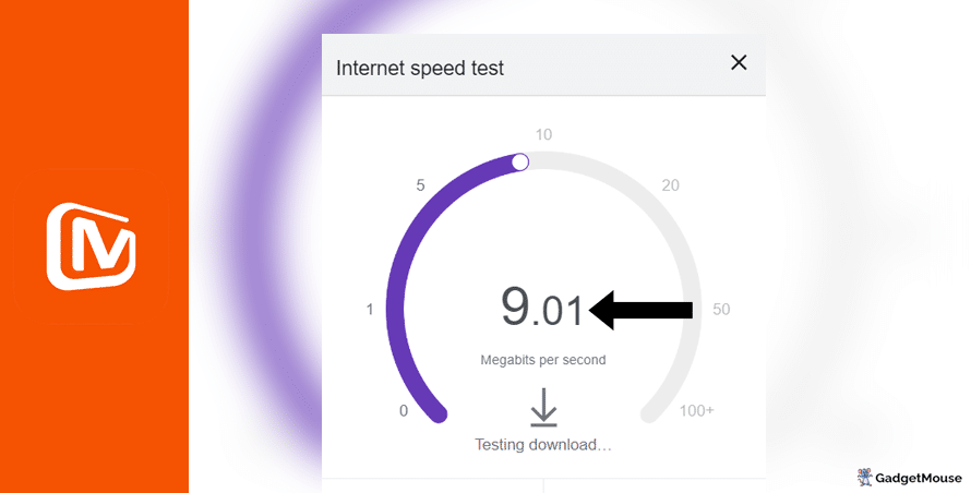Mango TV internet speed test