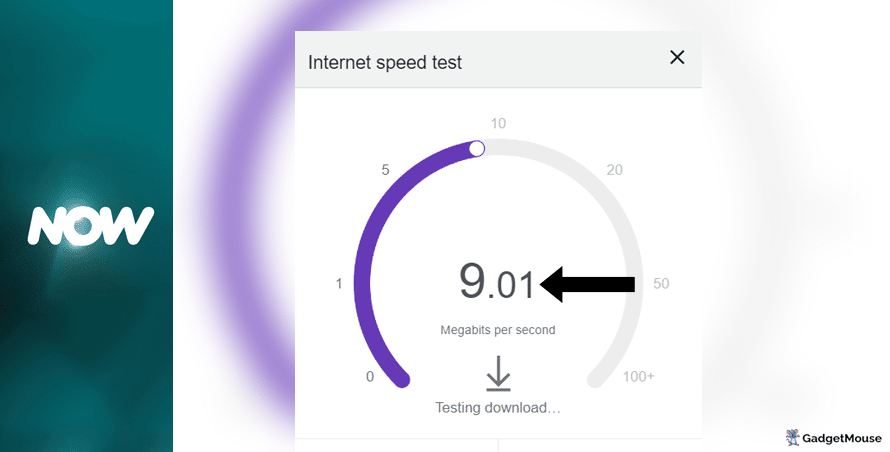 NOW TV internet speed test