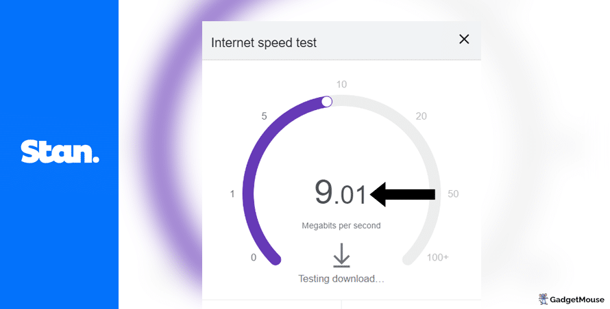 Stan internet speed test