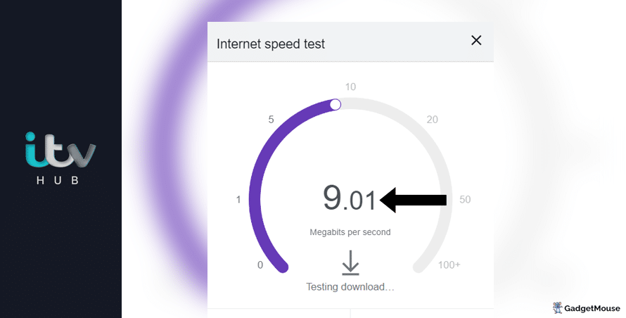 Run an internet speed test to see if a poor connection is affecting ITV Hub