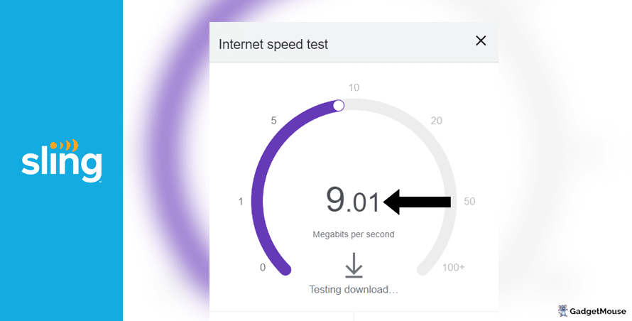 Run an internet speed test to see if a poor connection is affecting Sling TV