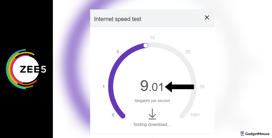 ZEE5 internet speeds