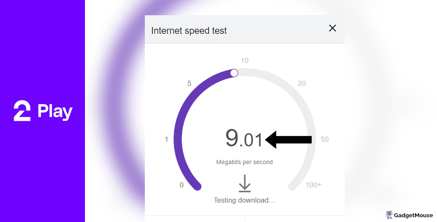 Internet speed test for TV 2 Play