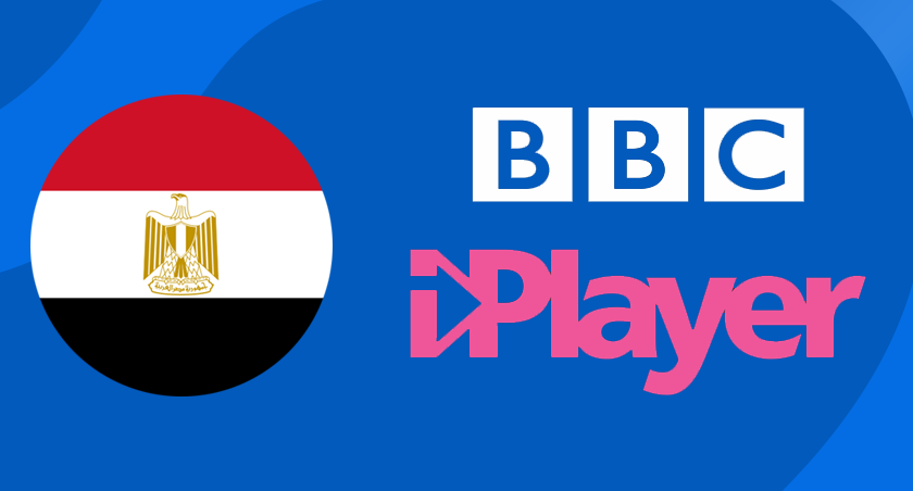 BBC iPlayer logo and Egyptian flag
