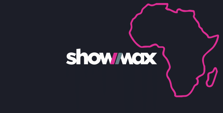 Showmax logo and map of Africa